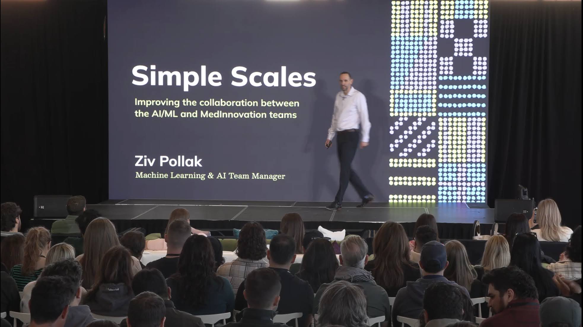 Ziv Pollak presenting Simple Scales at Fullscript